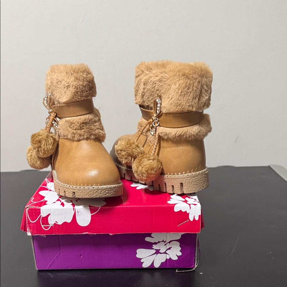 Cozy Tan Kids Boots
